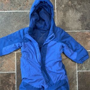 LL Bean toddler snow suit one piece blue